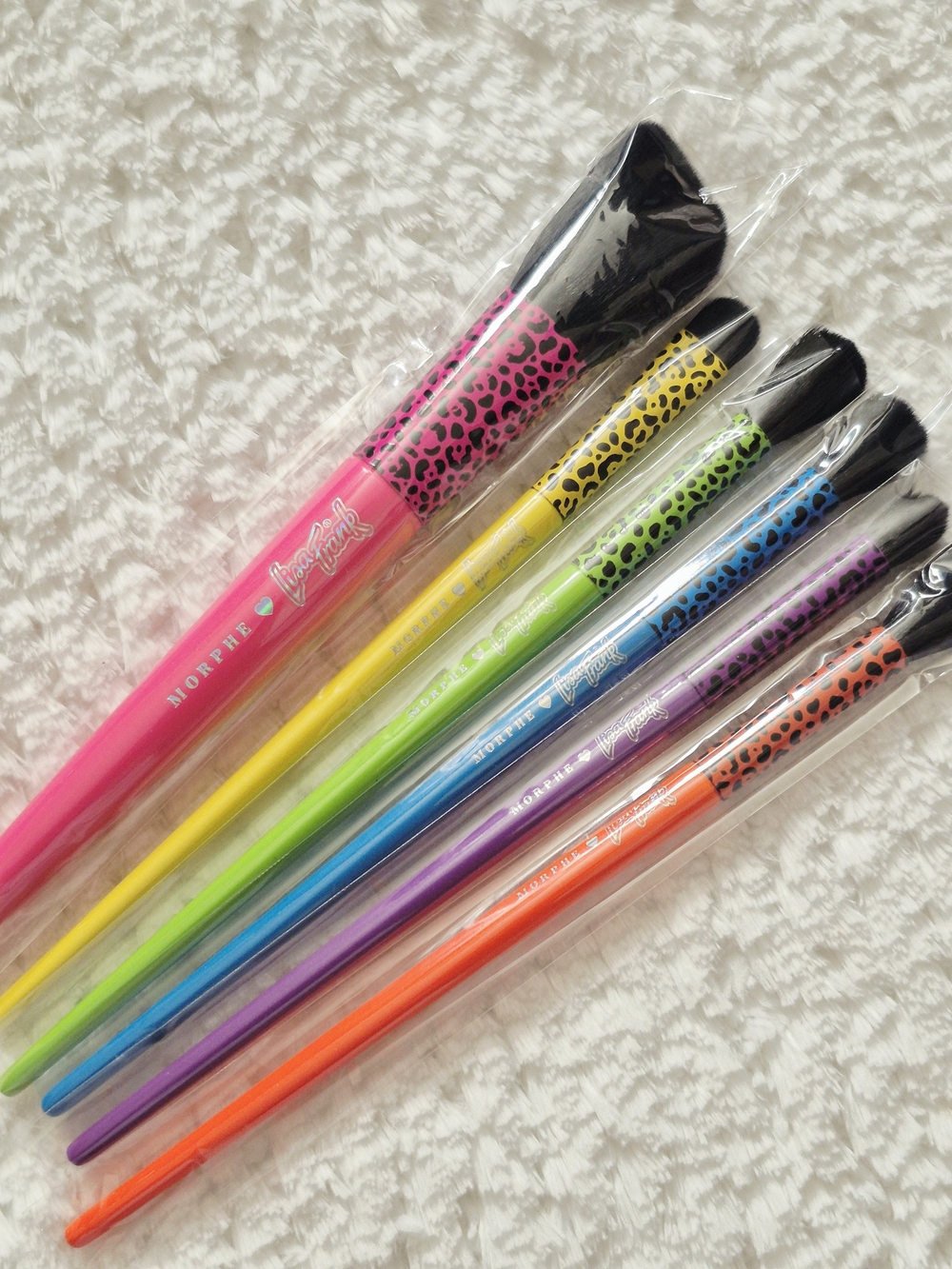 Morphe Colorful Neon Animal Print Makeup Brush Set